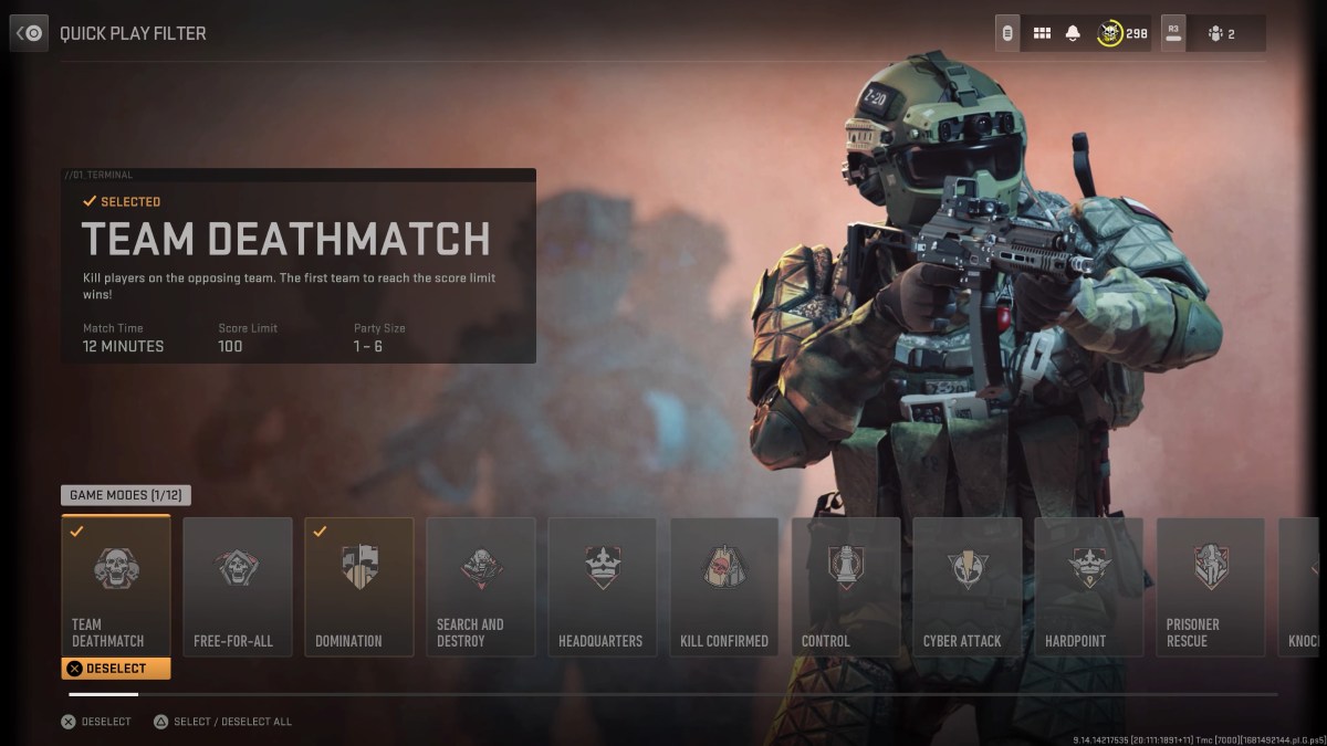 Modes de jeu pour MW2