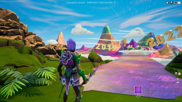 Défi Fortnite Coachella : Comment collecter des notes de musique cachées dans Mirage Time Warp