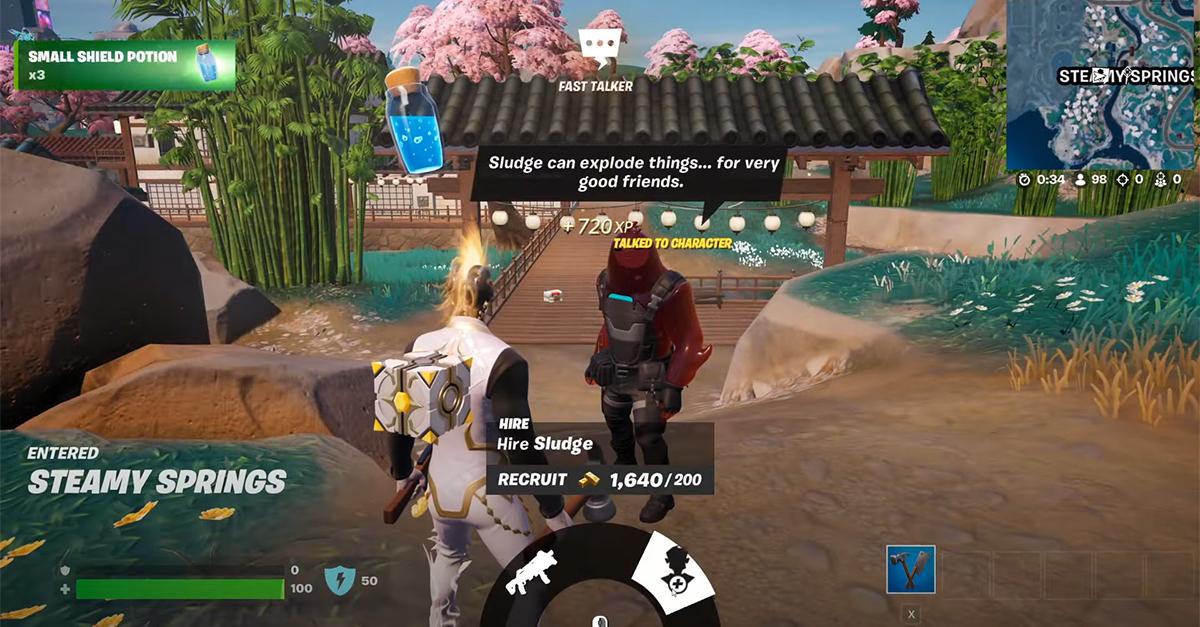 Comment donner une commande à un personnage engagé dans 'Fortnite'