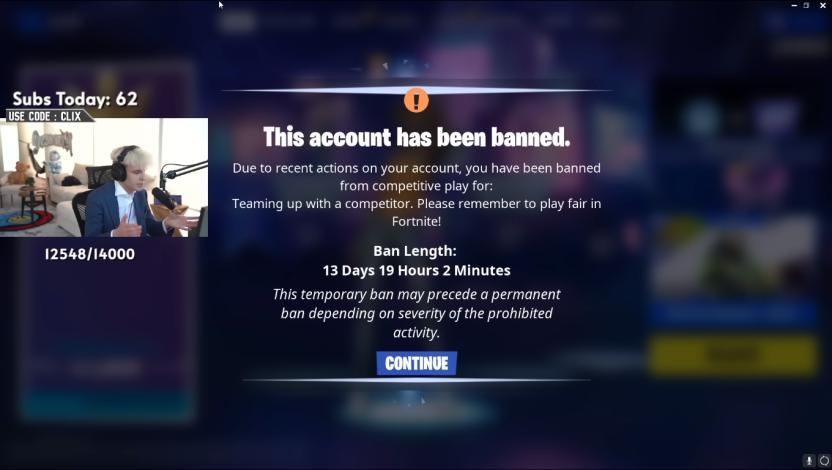 Le streamer Fortnite le plus connu sur Twitch est banni pour avoir reçu une boîte à pizza d'un autre joueur |  Ruetir.com