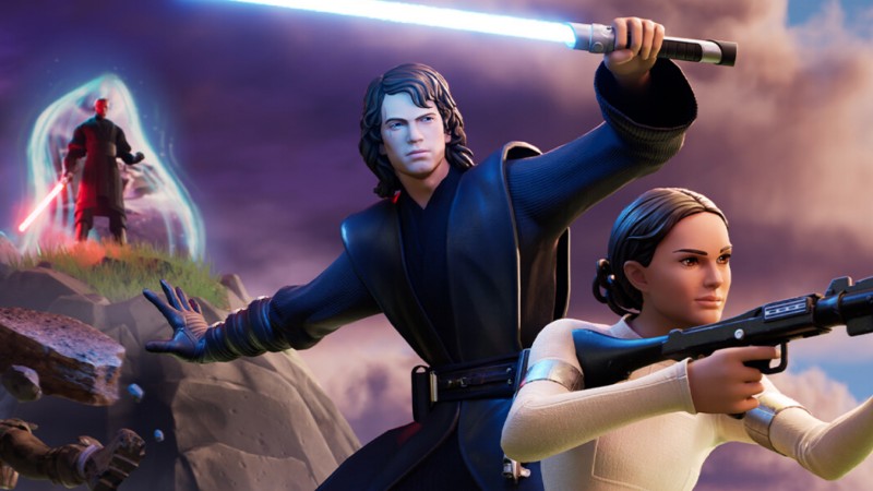 Anakin, Padme, Dark Maul et bien d'autres rejoignent Fortnite dans le nouvel événement Star Wars
