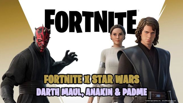 Fortnite x Star Wars : Anakin Skywalker, Padmé Amidala et Dark Maul arrivent dans de nouvelles tenues