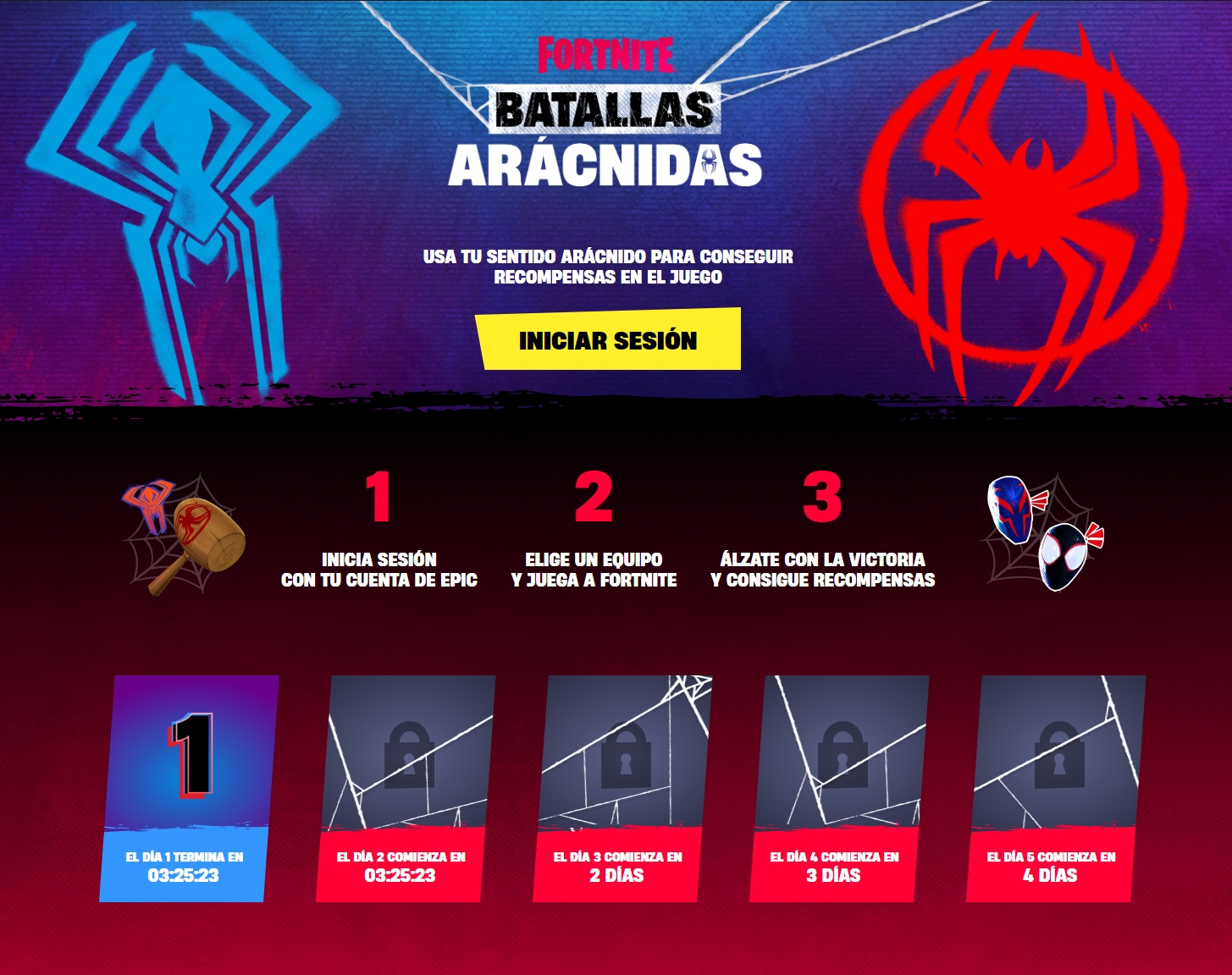 Gratuit : Fortnite a des cadeaux Spider-Man pour vous et c'est aussi simple qu'ils peuvent être à vous |  Ruetir