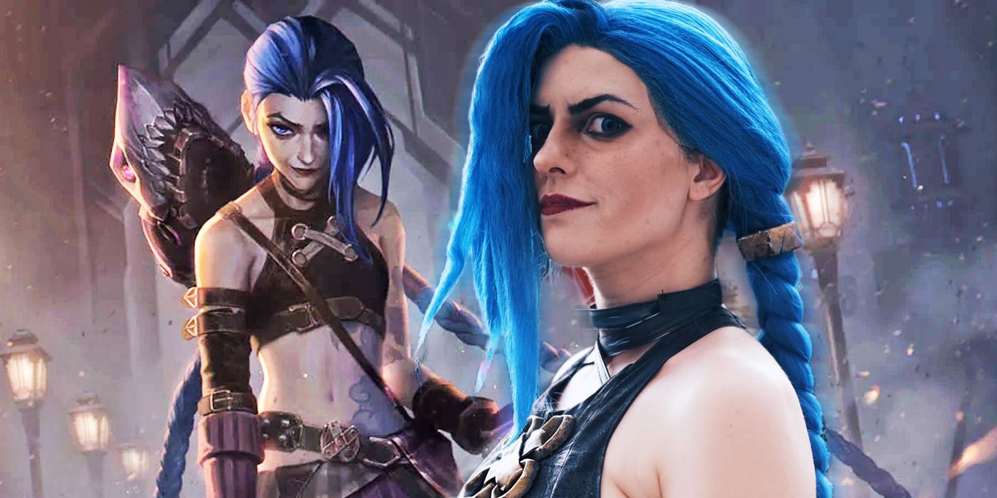 Lady Ragnarok Jinx Cosplay and Jinx from Animated League of Legends Arcane Series
