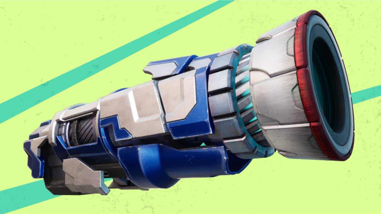 Armes fortifiées : le canon Cybertron sur fond vert.
