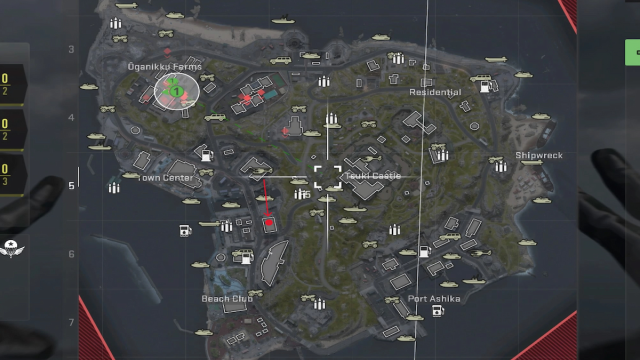 Emplacement de l'ordinateur portable Konni à l'hôtel Ashika Island dans Warzone 2