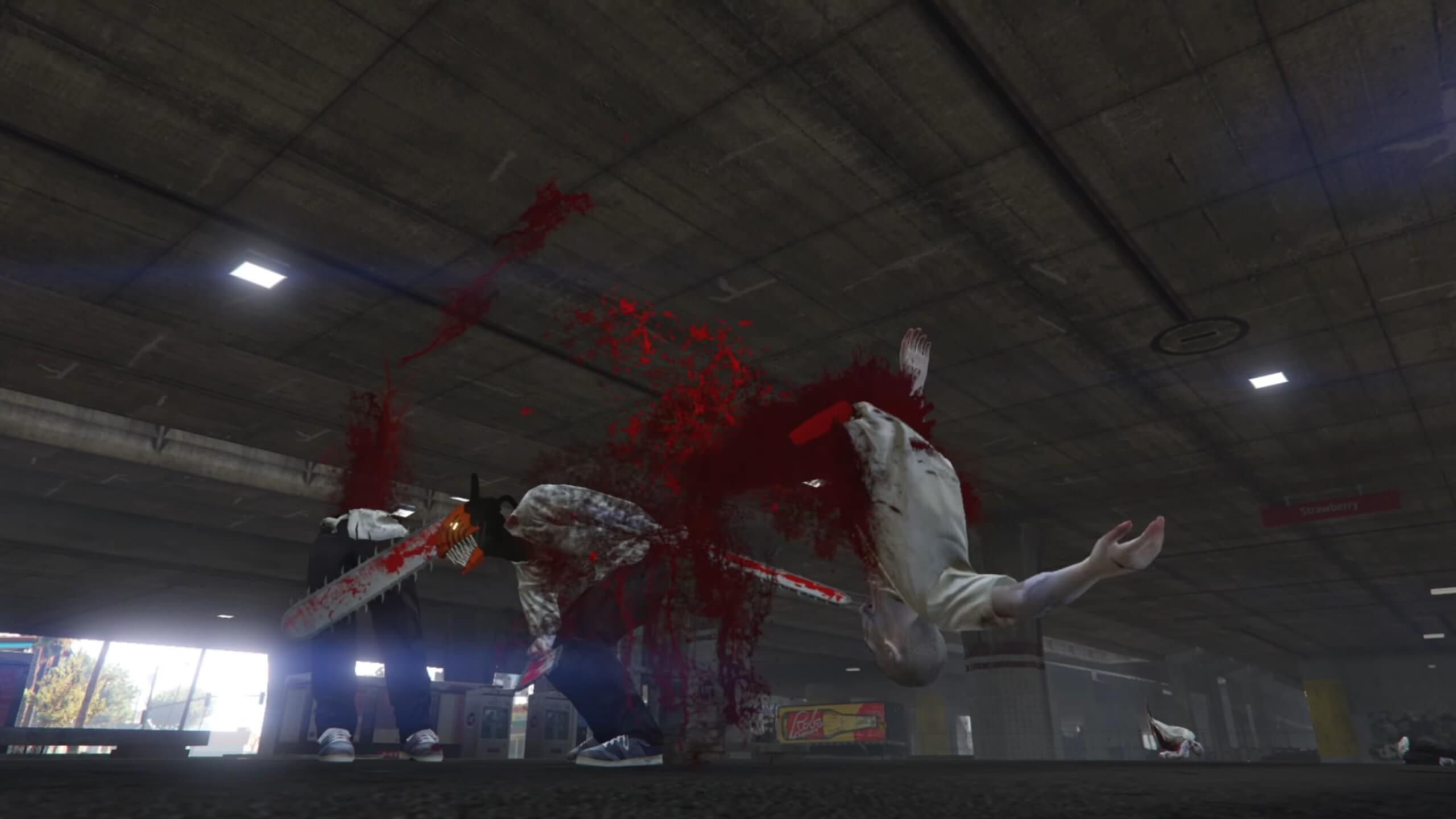Grand Theft Auto 5 obtient un mod amusant et sanglant Chainsaw Man
