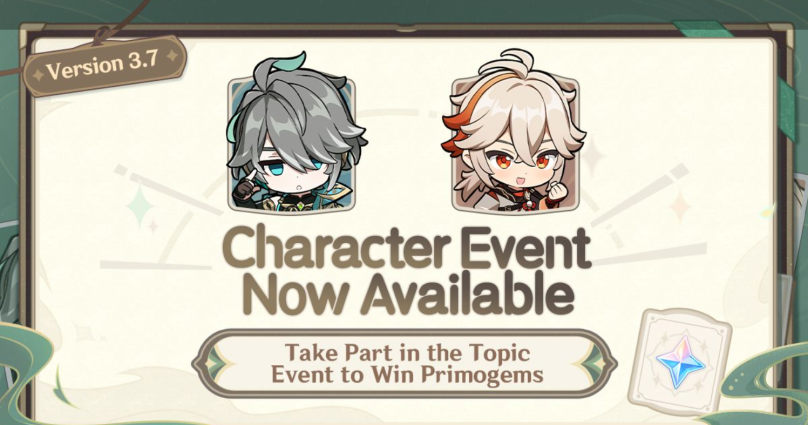 La mise à jour Genshin Impact 3.7 apporte un événement de personnage pour gagner une récompense
