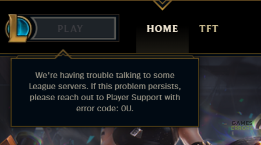 Code d'erreur 0U de League of Legends [FIXED]