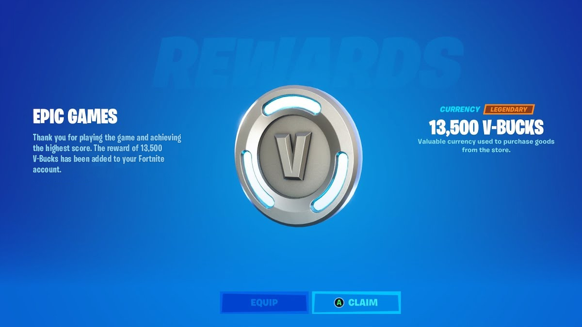 Vous pouvez gagner 13 500 V-Bucks en jouant à Fortnite, voici comment