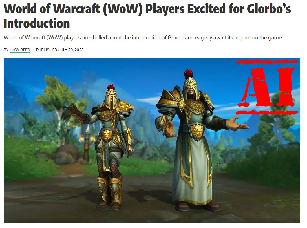 Glorbo isn't Coming to WoW, but the Impact of AI is Already Here