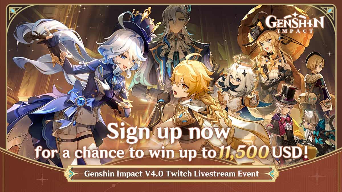 Genshin Impact 4.0 Twitch Livestream - Twitch drops, registration, and how to watch