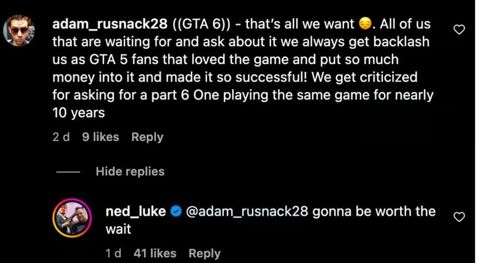 Ned Luke, Actor of Michael in GTA V, Responds to Follower Asking for GTA VI Reveal