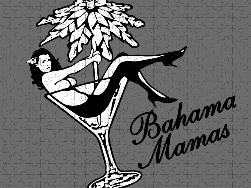 Bahama Mamas GTA Tshirt Grand Theft Auto Nightclub Gangster Mobster Strip Club Novelty Jigsaw Puzzle by Maryam Hamilton