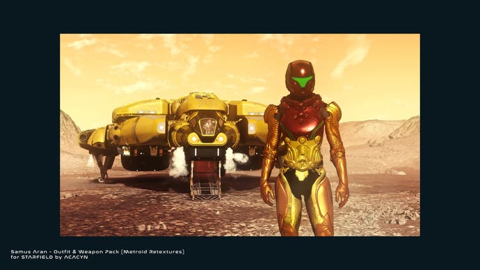 Samus Aran mod in Starfield