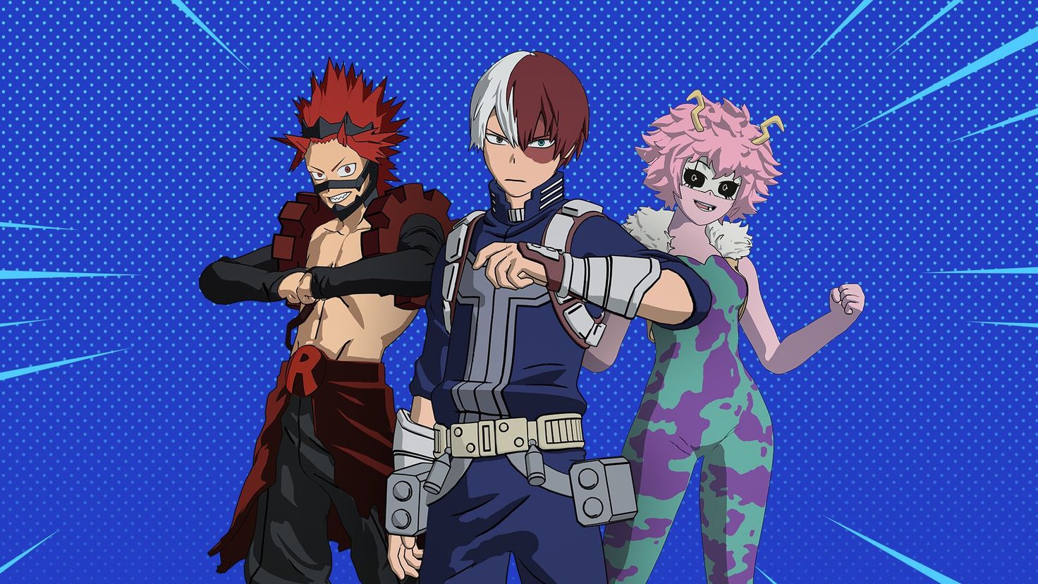 Fortnite x My Hero Academia: new Shoto Todoroki, Eijiro Kirishima, and Mina Ashido outfits