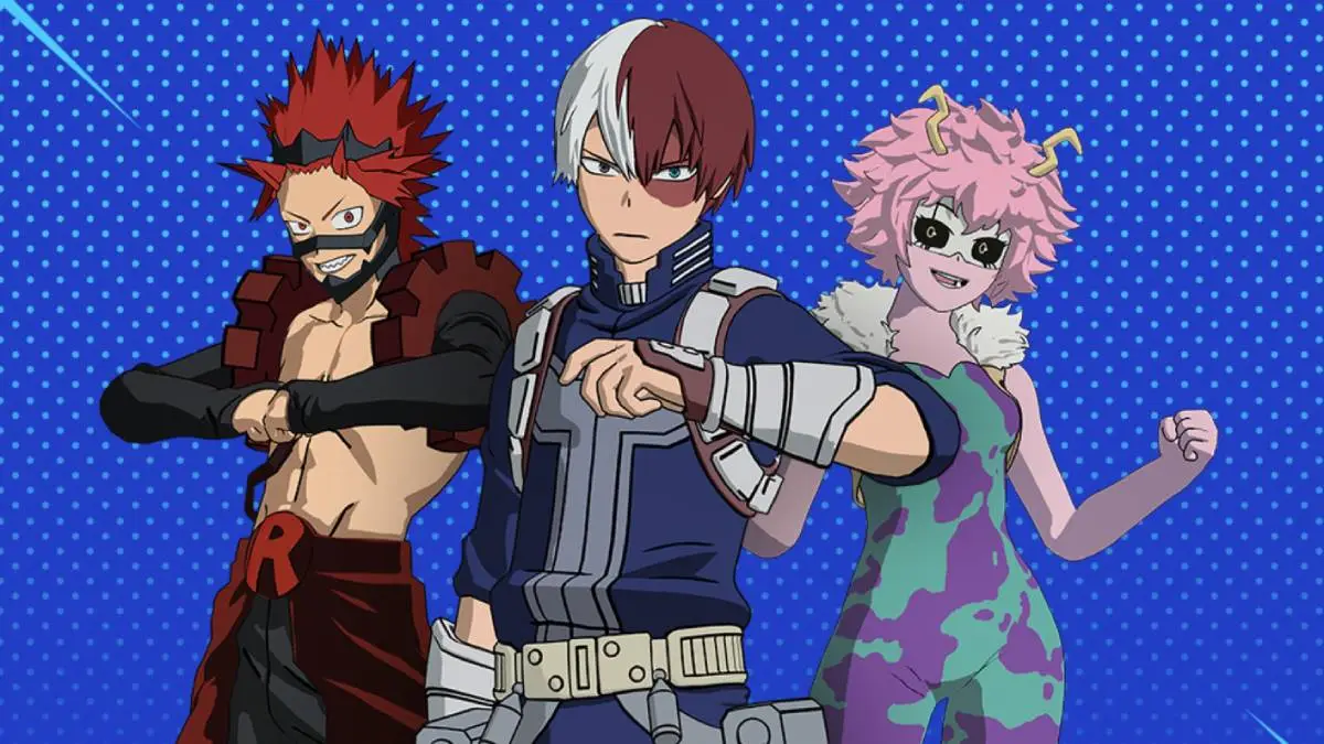My Hero Academia Characters Shoto, Red Riot, and Pinky Join Fortnite