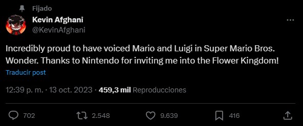 Kevin Afghani, the new voice of Mario