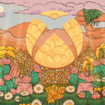 Gaming et inclusion : Xbox s'engage avec Special Olympics pour un tournoi esports A stylized Xbox logo featuring an orange floral petal pattern on a blooming desert landscape including cacti with pink, yellow, and white blossoms and two pink Xbox controllers.