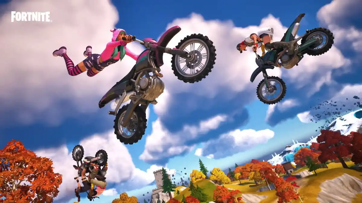Fortnite Dirt Bike People Riding And Doing Tricks