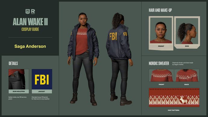 Guide de cosplay pour Saga Anderson d'Alan Wake 2