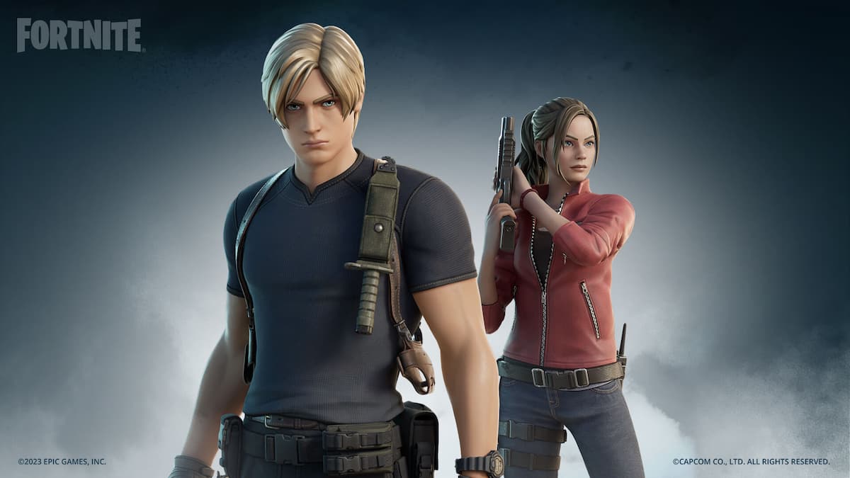Leon Kennedy Claire Redfield Fortnite Skins With Weapon