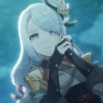 Shenhe smiling in Genshin Impact