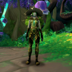 WoW Night Elf standing idly with a hat