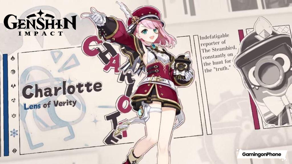 Genshin Impact Charlotte Game Character Guide Cover