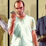 Les 7 personnages que nous voulons voir de retour dans GTA 6 Promotional artwork of Trevor Philips, Michael De Santa and Franklin Clinton from GTA V.