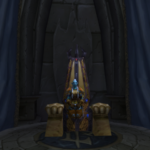 WoW Classic Shaman sitting on the throne in Ruins of Lordaeron
