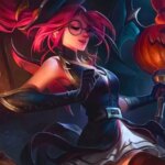 Janna in her bewitching halloween skin in League of Legends