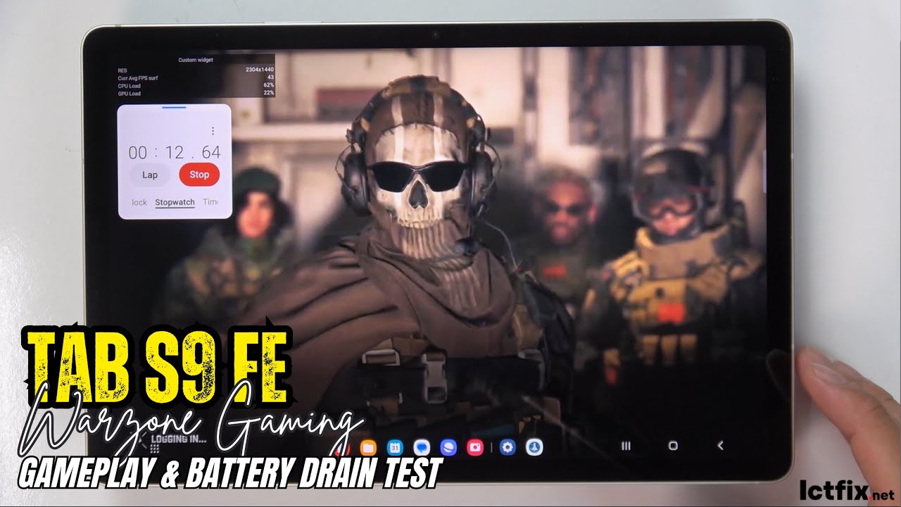 Samsung Galaxy Tab S9 FE Call of Duty Warzone Mobile Gaming test