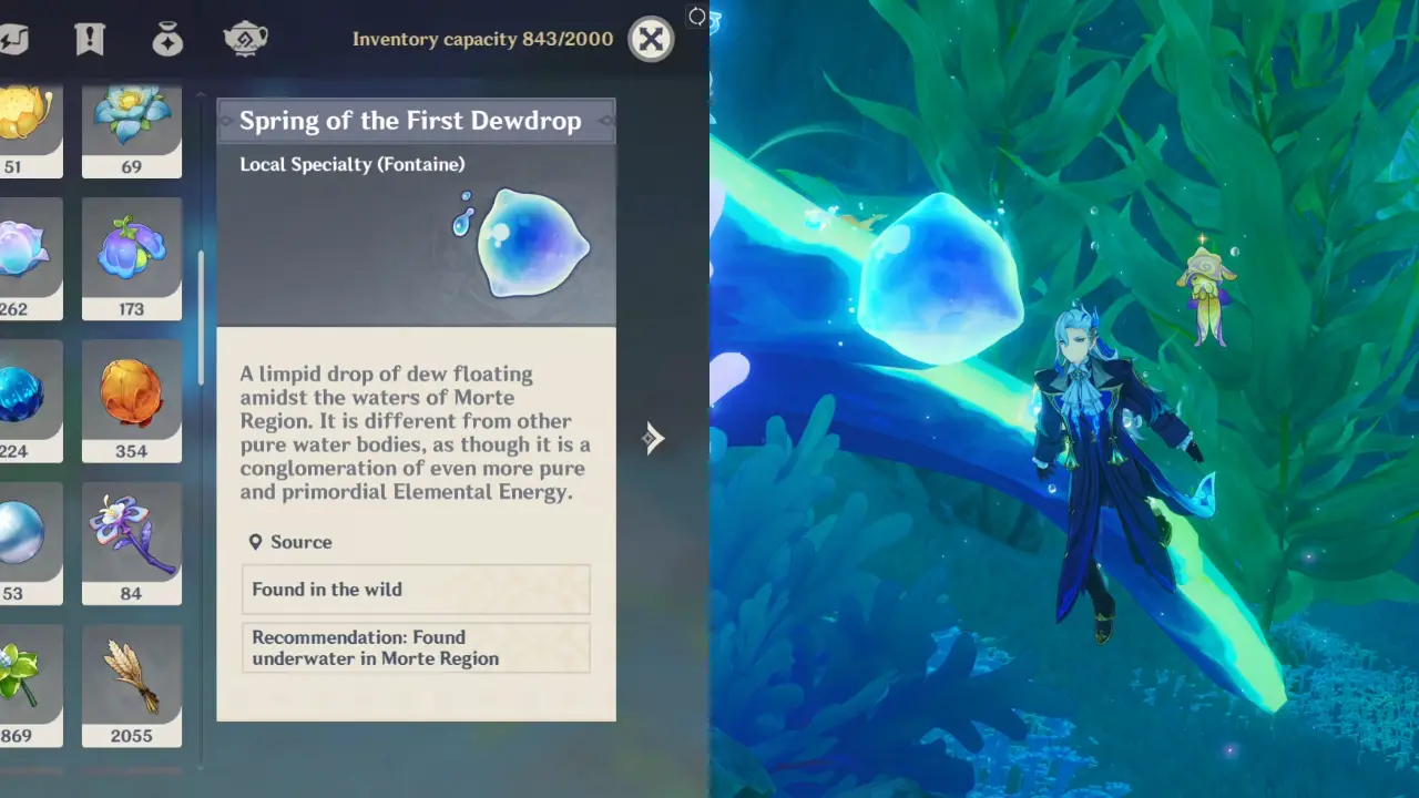 Genshin Impact Spring Of The First Dewdrop Location