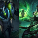 Zed and Vladimir splash art laid out next to each other.