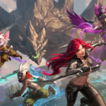 Riot annonce un nouveau système de MMR classé pour LoL en 2024 Katarina, Tristana, Ekko and other champions approaching the screen.