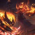 Notes de patch 13.24b de la League Arena : Buffs, nerfs et changements Karthus and Kennen from League of Legends, with their fiery red Infernal skins.