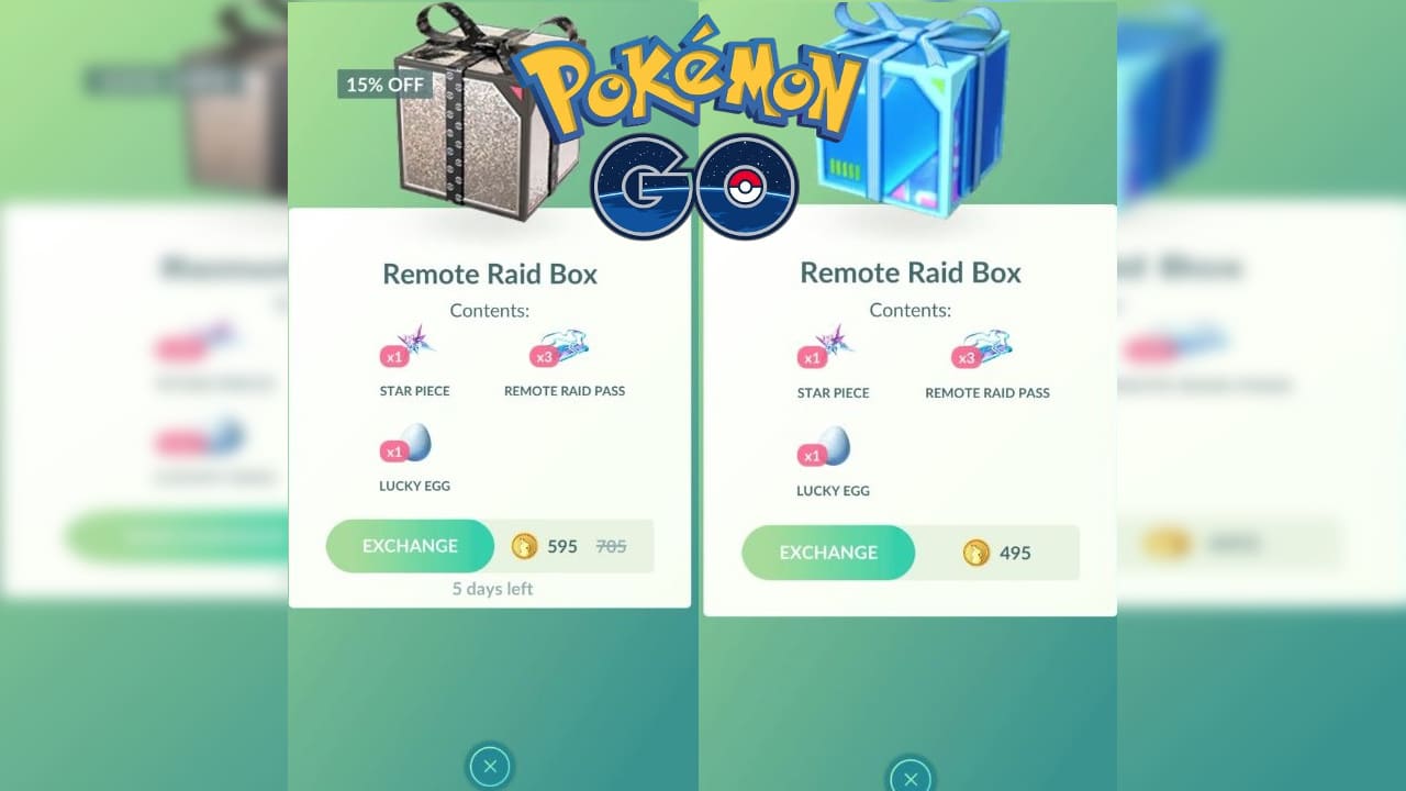 Pokémon GO Offers Same Remote Raid Box Contents, Yet One Costs 100 PokéCoins More, What's Happening?
