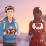 Pokémon Go fête l'hiver : tâches de recherche et récompenses Trainers sipping hot chocolate.