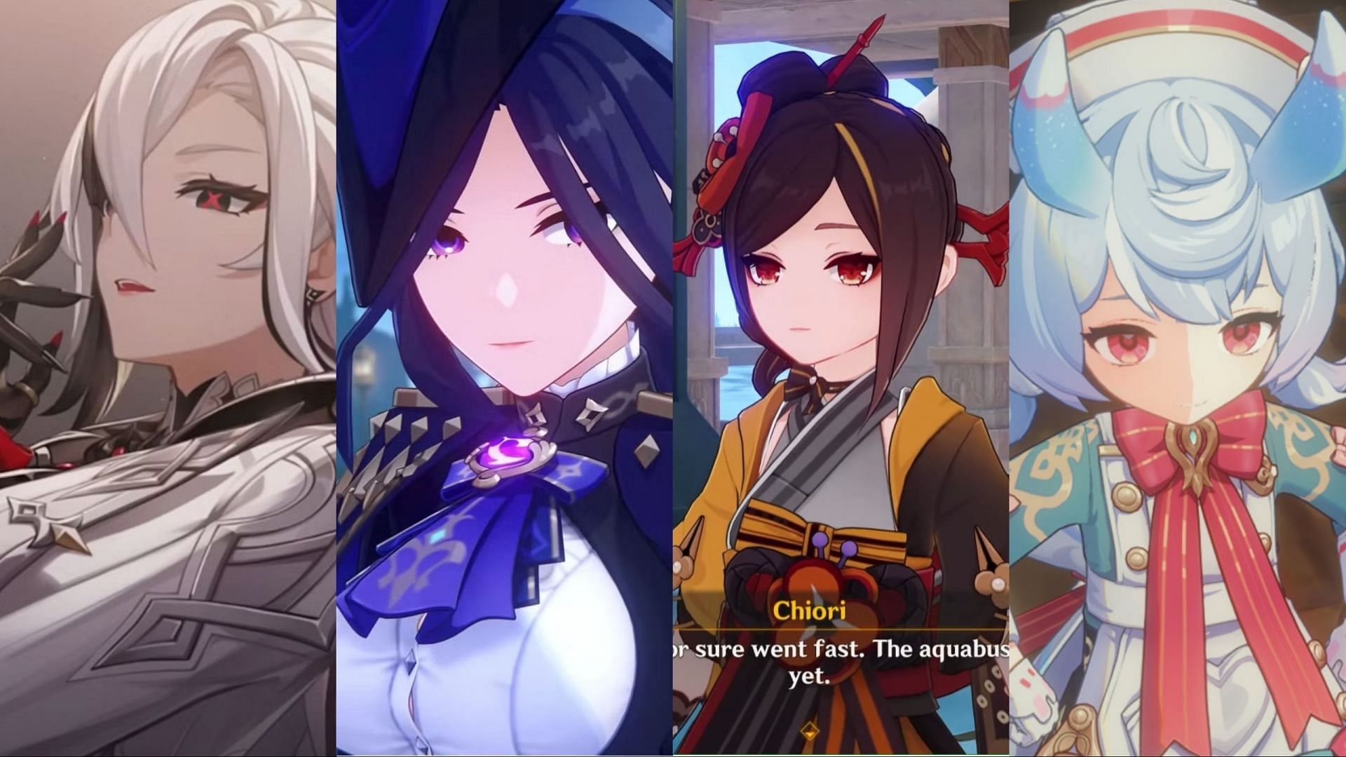 Arlecchino, Clorinde, Chiori, and Sigewinne (Image via HoYoverse)