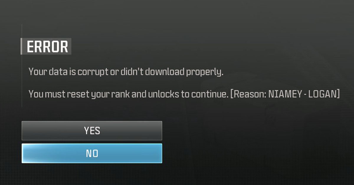 MW3 Warzone: Your Data is Corrupt or Didn't Download Properly Error Fix Reason: NIAMEY-LOGAN