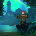Goblin reading a map while on the Dragon Isles