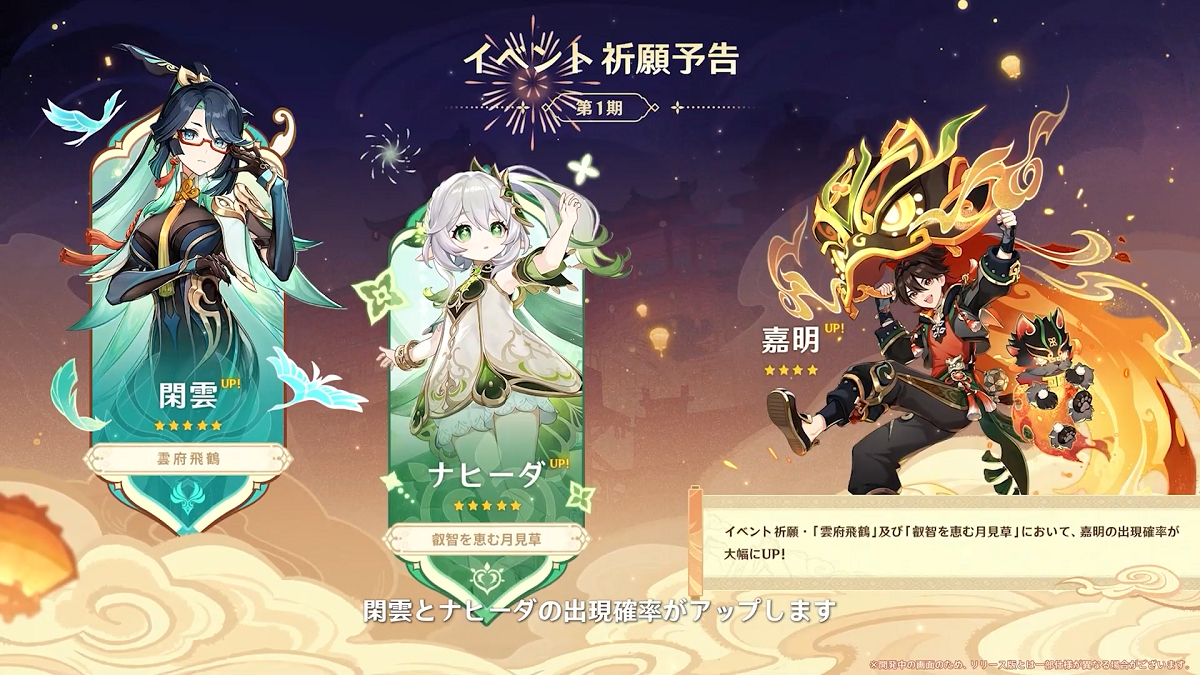 Genshin Impact 4.4 characters