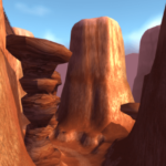 WoW Thousand Needles as viewed from the Great Lift near the Barrens