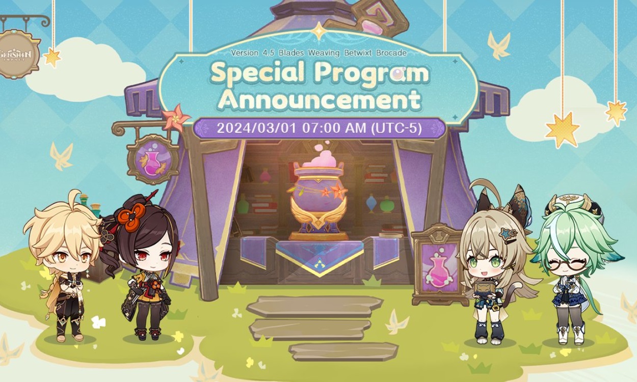 Genshin Impact 4.5 Livestream date and time