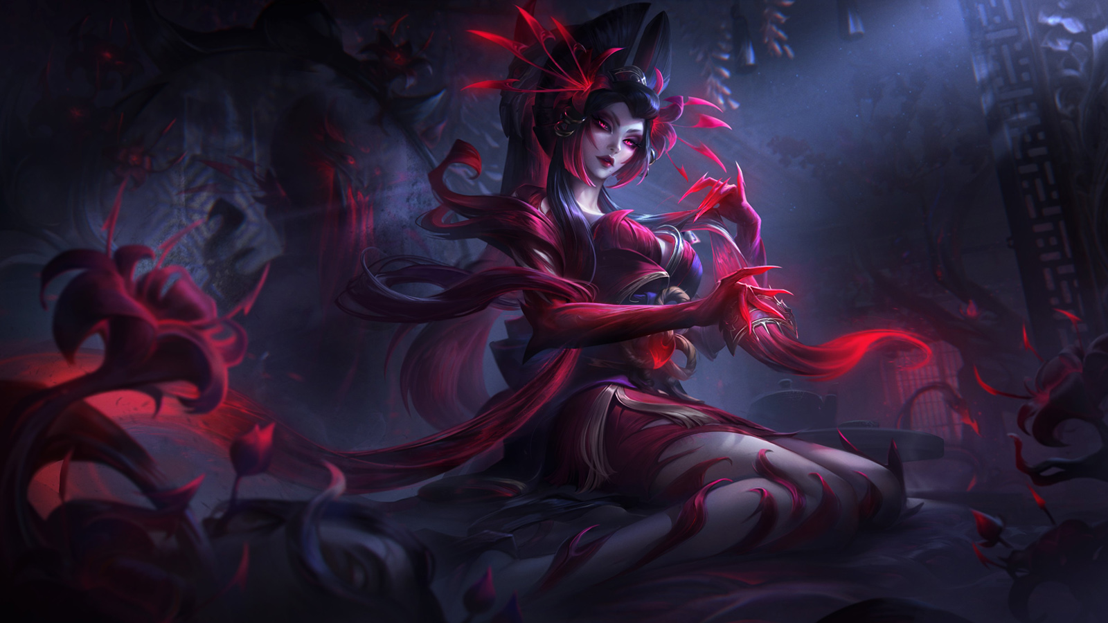 Blood Moon Zyra splash art from League of Legends