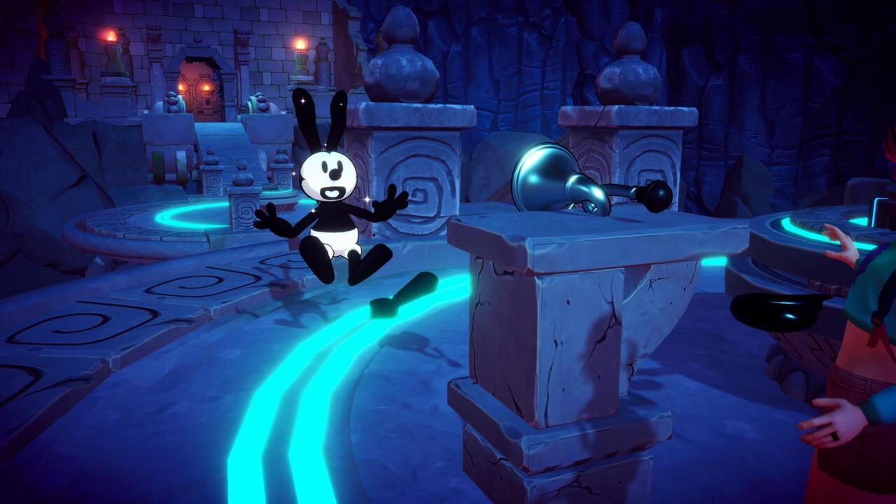 Scare Oswald to have him drop another Exclamation Point.