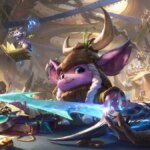 Découvrez qui dit "Le temps s'écoule" dans LoL aujourd'hui A pink character holding League of Legends items, with Yuumi floating in the background.