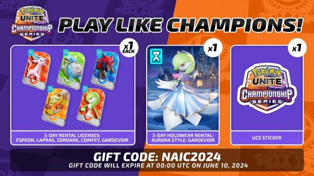 2024 Pokémon UNITE at NAIC special gift distribution available