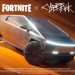 Les Cybertrucks débarquent dans Fortnite demain : montez à bord ou détruisez-les ! The Cybertruck as featured in Fortnite.
